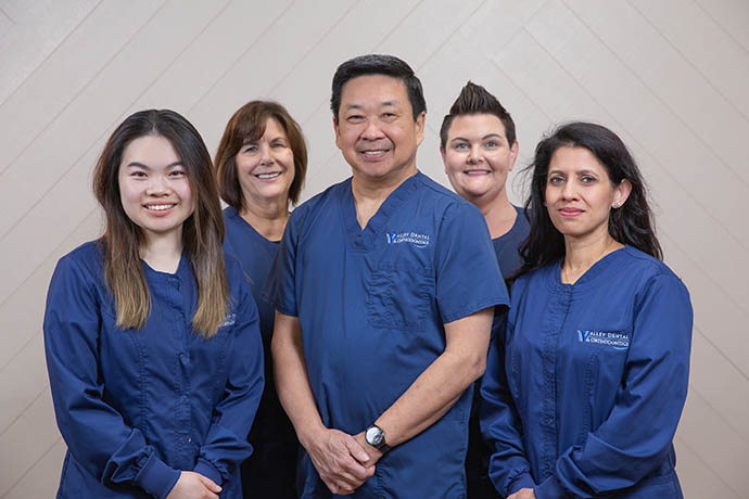 the dental team of Dr. Douglas K.C. Wong in Valley Dental and Orthodontics in Dublin, CA